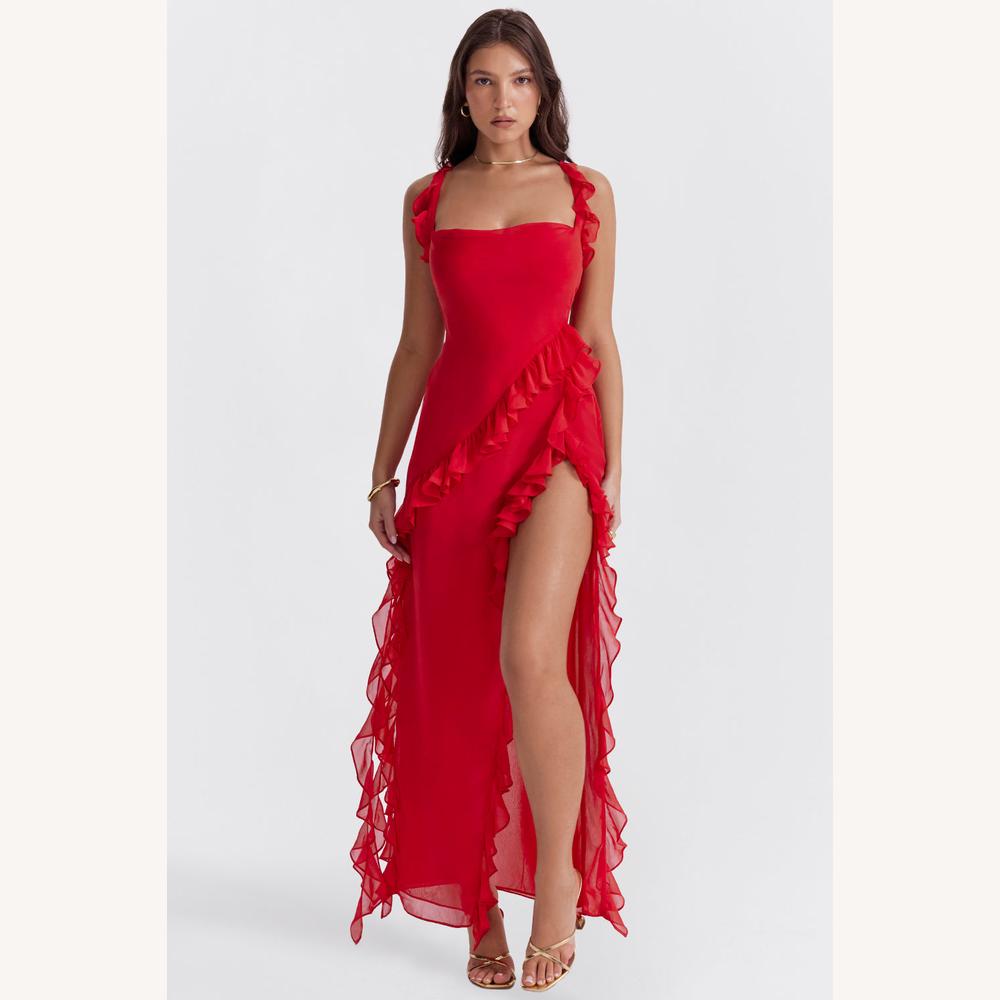 Robe Longue Femme Chic et Fluide - Élégance Naturelle pour Toutes Occasions, Tissu Doux et Confortable