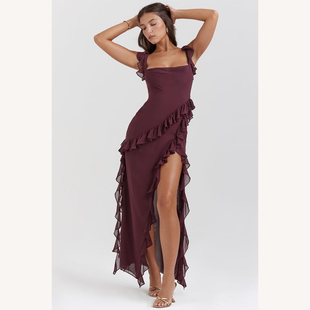 Long Chic and Flowing Women's Dress - Natural Elegance for All Occasions, Soft and Comfortable Fabric