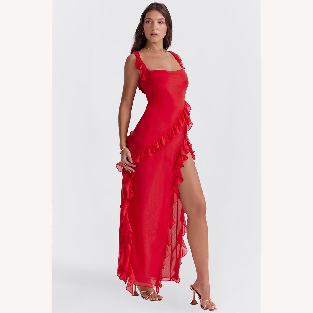 Robe Longue Femme Chic et Fluide - Élégance Naturelle pour Toutes Occasions, Tissu Doux et Confortable