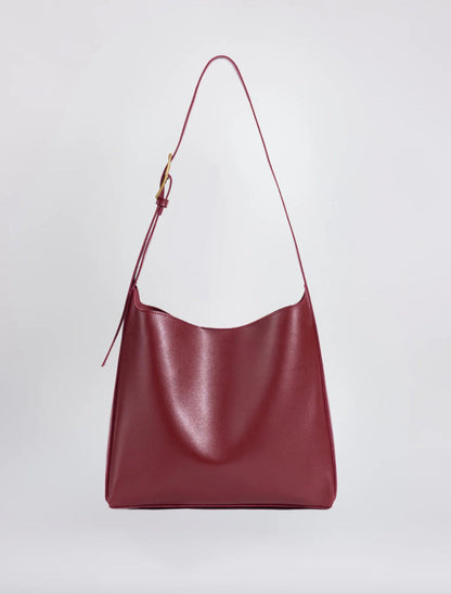 Elegant Women's Shoulder Bag in Synthetic Leather for 13-Inch Laptop - Compact and Practical