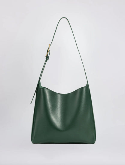 Elegant Women's Shoulder Bag in Synthetic Leather for 13-Inch Laptop - Compact and Practical