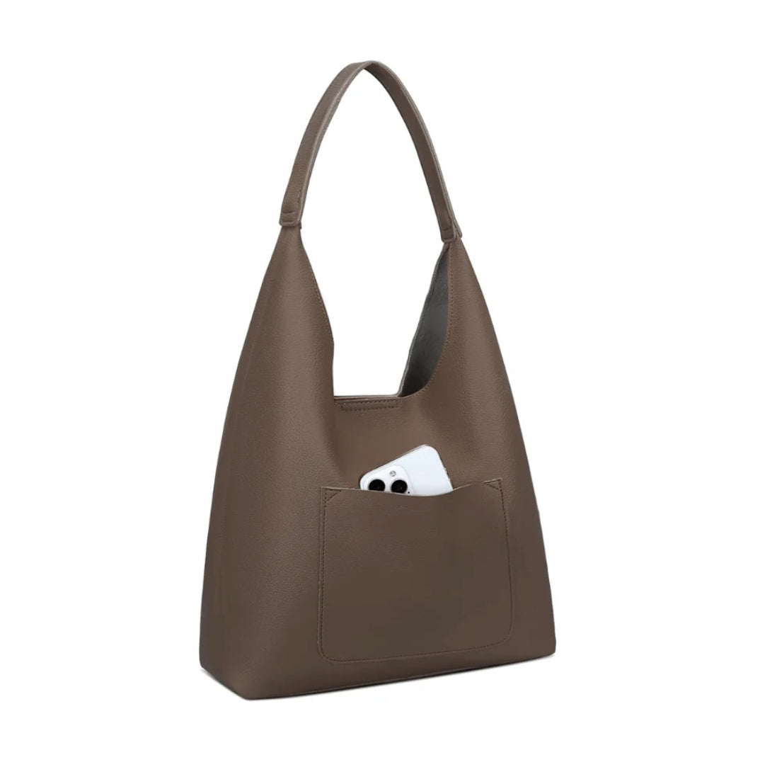 Elegant Vegan Leather Women's Hobo Bag with Versatile Interior – Chic and Durable Design for All Occasions