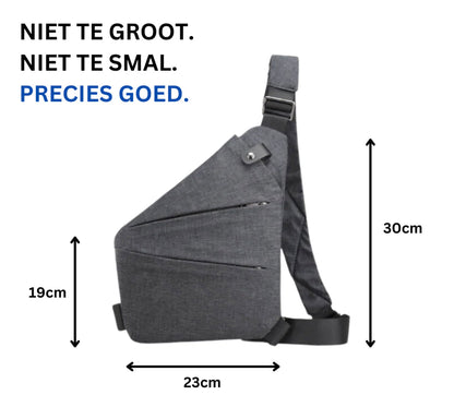 Women's Anti-Theft Nylon Bag with Stripes – Practical and Elegant, Handbag and Shoulder Bag for Outings and Travel