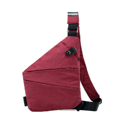 Women's Anti-Theft Nylon Bag with Stripes – Practical and Elegant, Handbag and Shoulder Bag for Outings and Travel