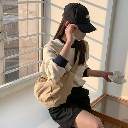 Large Women's Shoulder Bag in Durable Nylon with Adjustable Strap – Ultra-Light Casual Bag for Everyday Use