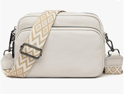 Women's Premium Leather Shoulder Bag with Zipped Compartments – Ergonomic Comfort and Elegant Design