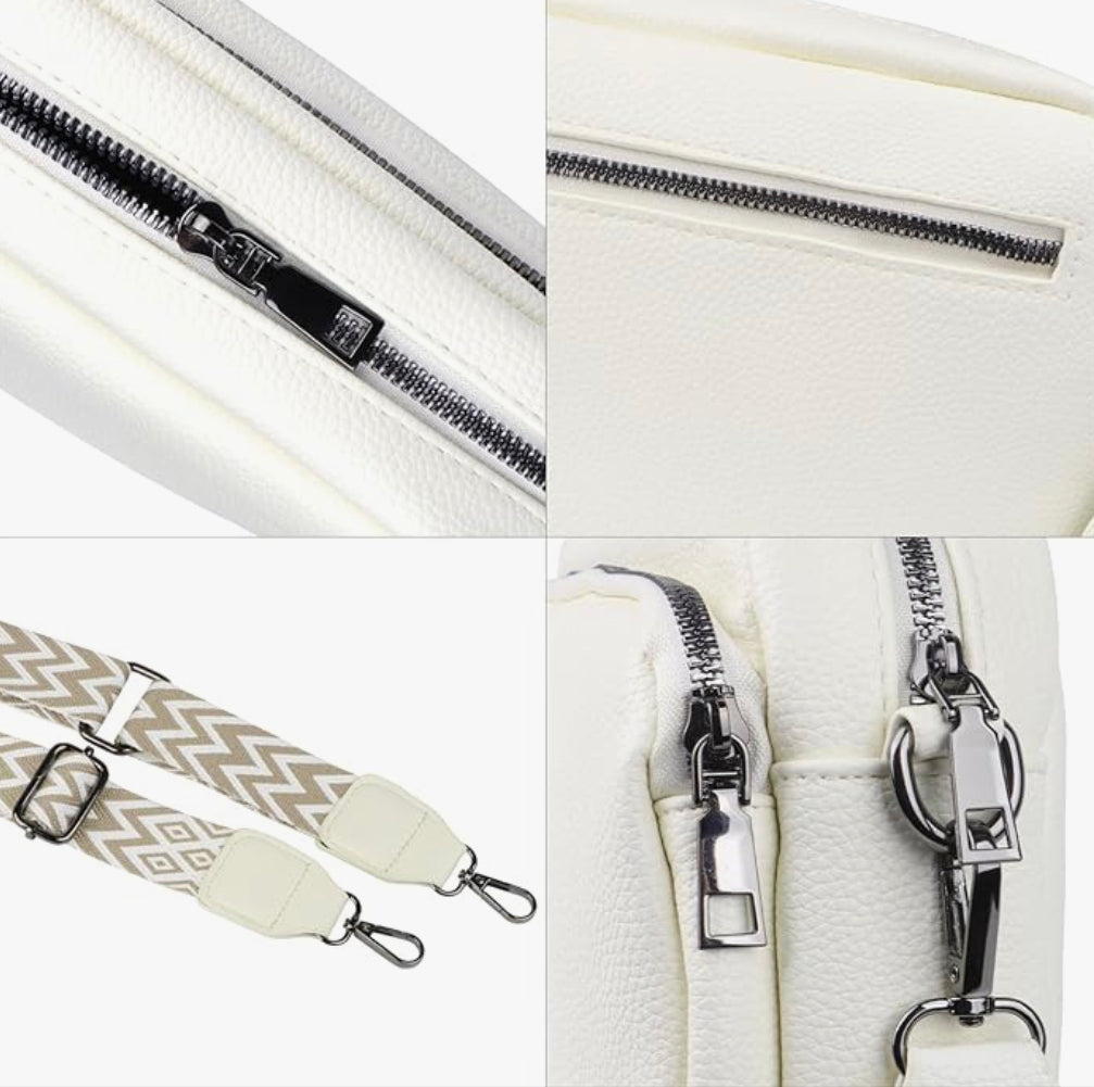 Women's Premium Leather Shoulder Bag with Zipped Compartments – Ergonomic Comfort and Elegant Design