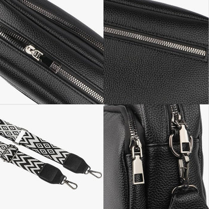 Women's Premium Leather Shoulder Bag with Zipped Compartments – Ergonomic Comfort and Elegant Design