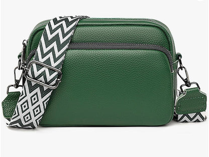 Women's Premium Leather Shoulder Bag with Zipped Compartments – Ergonomic Comfort and Elegant Design