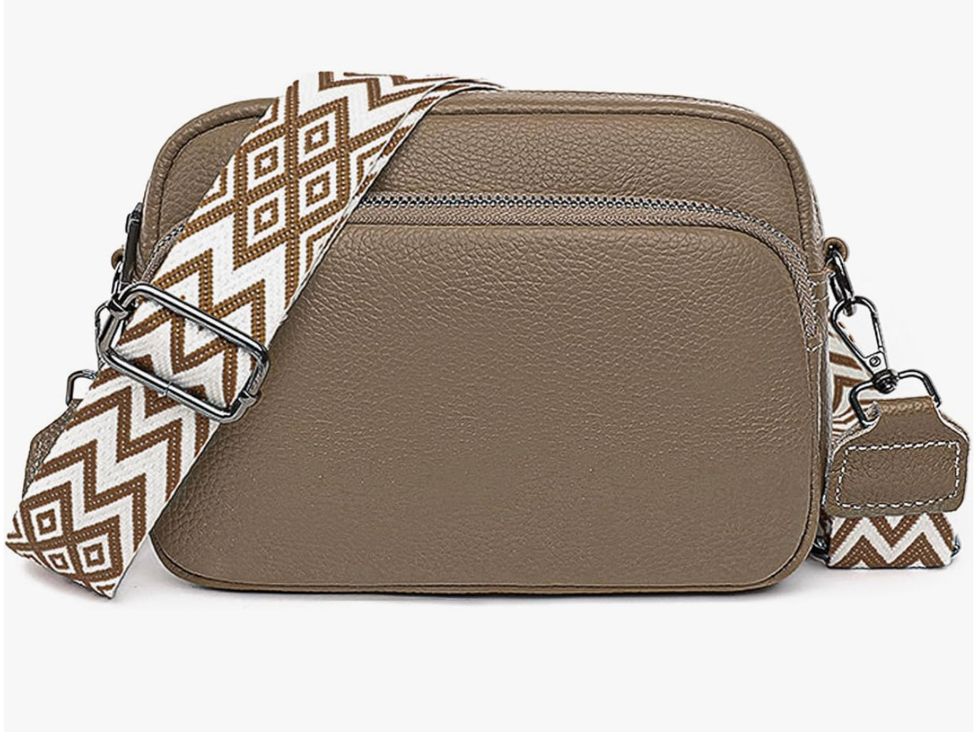 Women's Premium Leather Shoulder Bag with Zipped Compartments – Ergonomic Comfort and Elegant Design