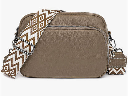 Women's Premium Leather Shoulder Bag with Zipped Compartments – Ergonomic Comfort and Elegant Design