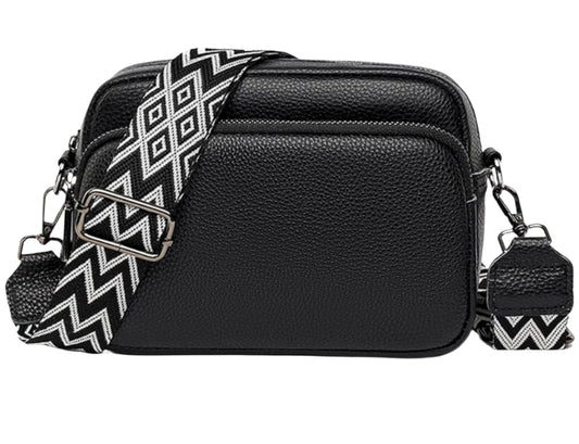 Women's Premium Leather Shoulder Bag with Zipped Compartments – Ergonomic Comfort and Elegant Design