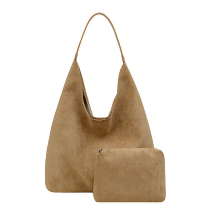 Women's Vegan Leather Semi-Circular Shoulder Bag for 13 Inch Macbook – Elegant and Spacious