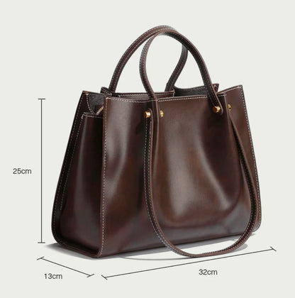 Elegant Leather Handbag for Women with Adjustable Shoulder Strap – Chic and Practical Bag