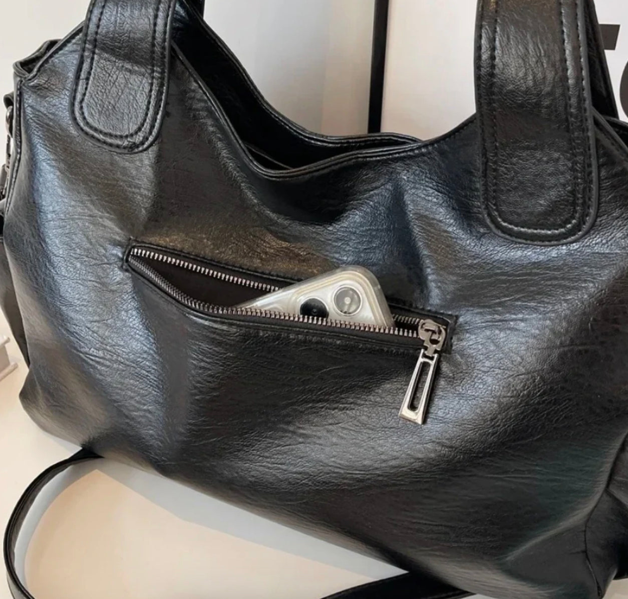 Sac Fourre-Tout Cuir Élégant pour Femme – Grand Espace de Stockage, Idéal pour le Travail et les Sorties