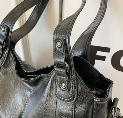 Elegant Leather Tote Bag for Women – Large Storage Space, Ideal for Work and Outings