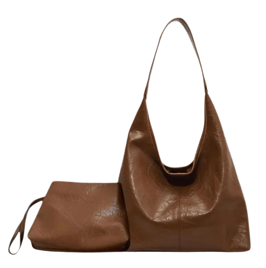 Sac à Bandoulière Femme en Cuir Végétalien avec Design Semi-Circulaire pour Macbook 13 Pouces - Élégant et Pratique