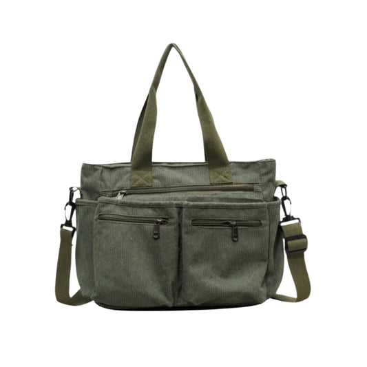 Soft Velvet Shoulder Bag for Women – Large Capacity, Practical Pockets, Multifunctional Design, Ideal for Outings and Travel