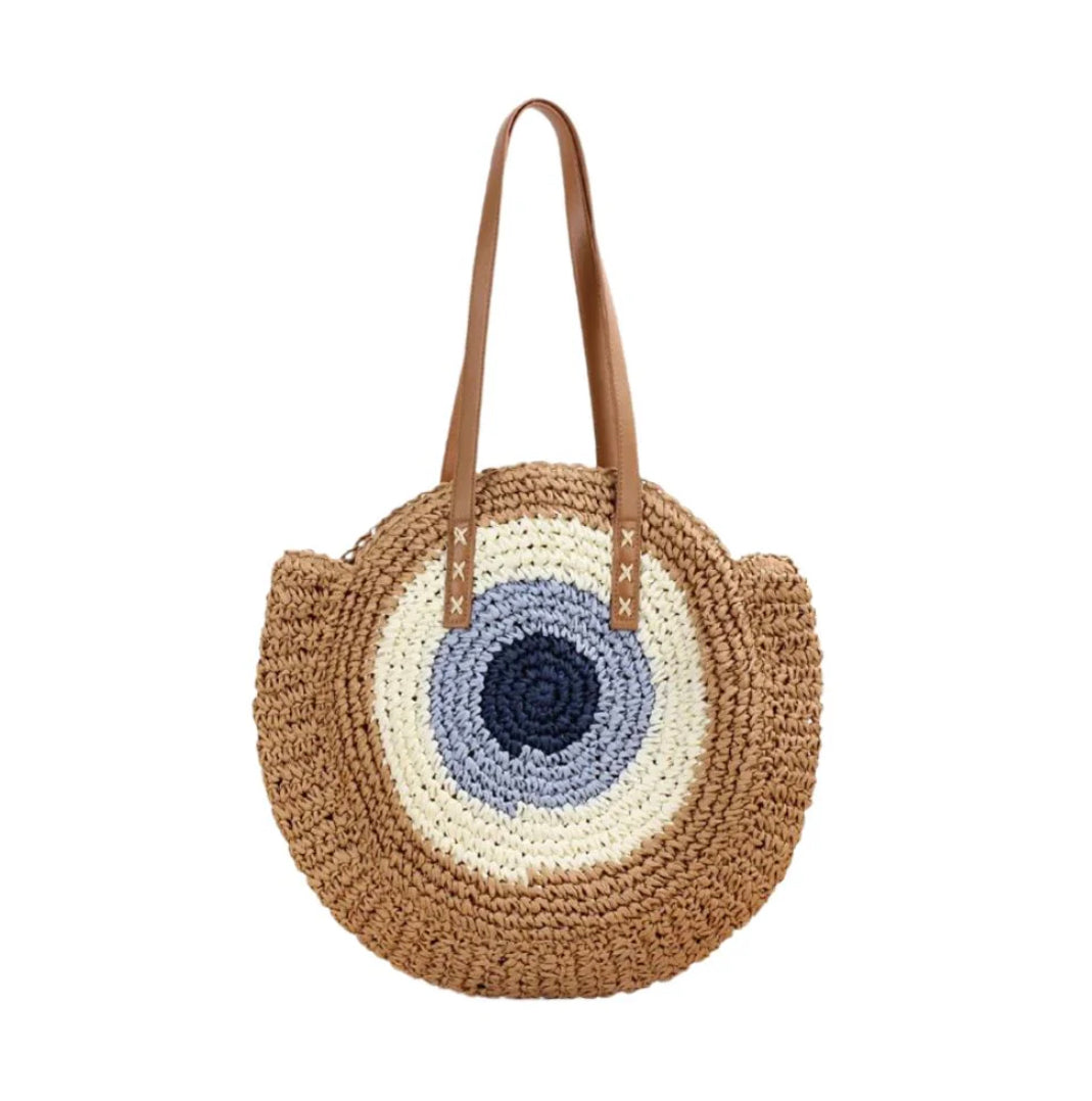Women's Woven Straw Shoulder Bag – Elegant and Practical for Summer Outings, 30 x 2 x 43 cm