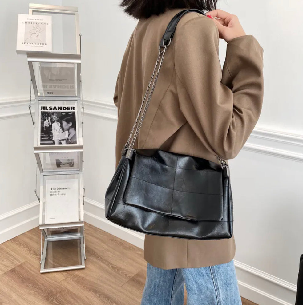 Women's PU Shoulder Bag – 31x20x13 cm, Elegant and Practical for Outings and Travel