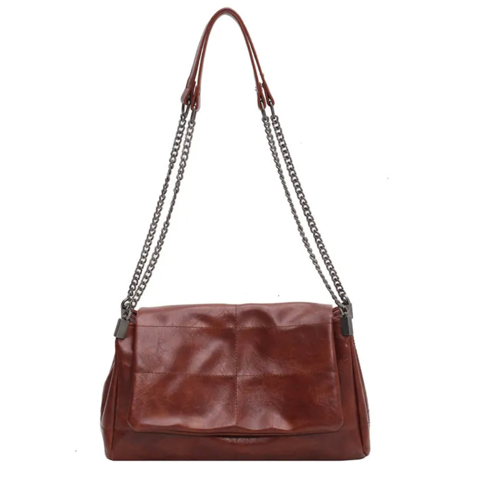 Women's PU Shoulder Bag – 31x20x13 cm, Elegant and Practical for Outings and Travel