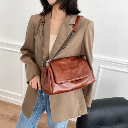 Women's PU Shoulder Bag – 31x20x13 cm, Elegant and Practical for Outings and Travel