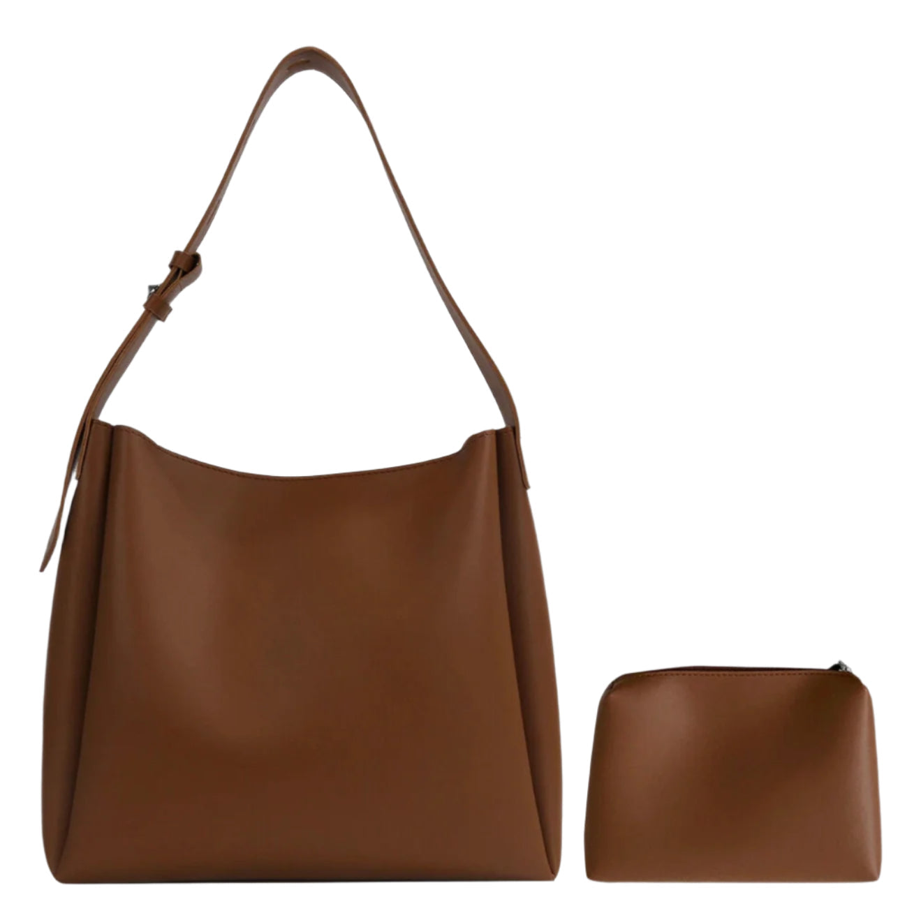 Elegant Women's Faux Leather Handbag with Adjustable Shoulder Strap – Practical and Chic Tote Bag