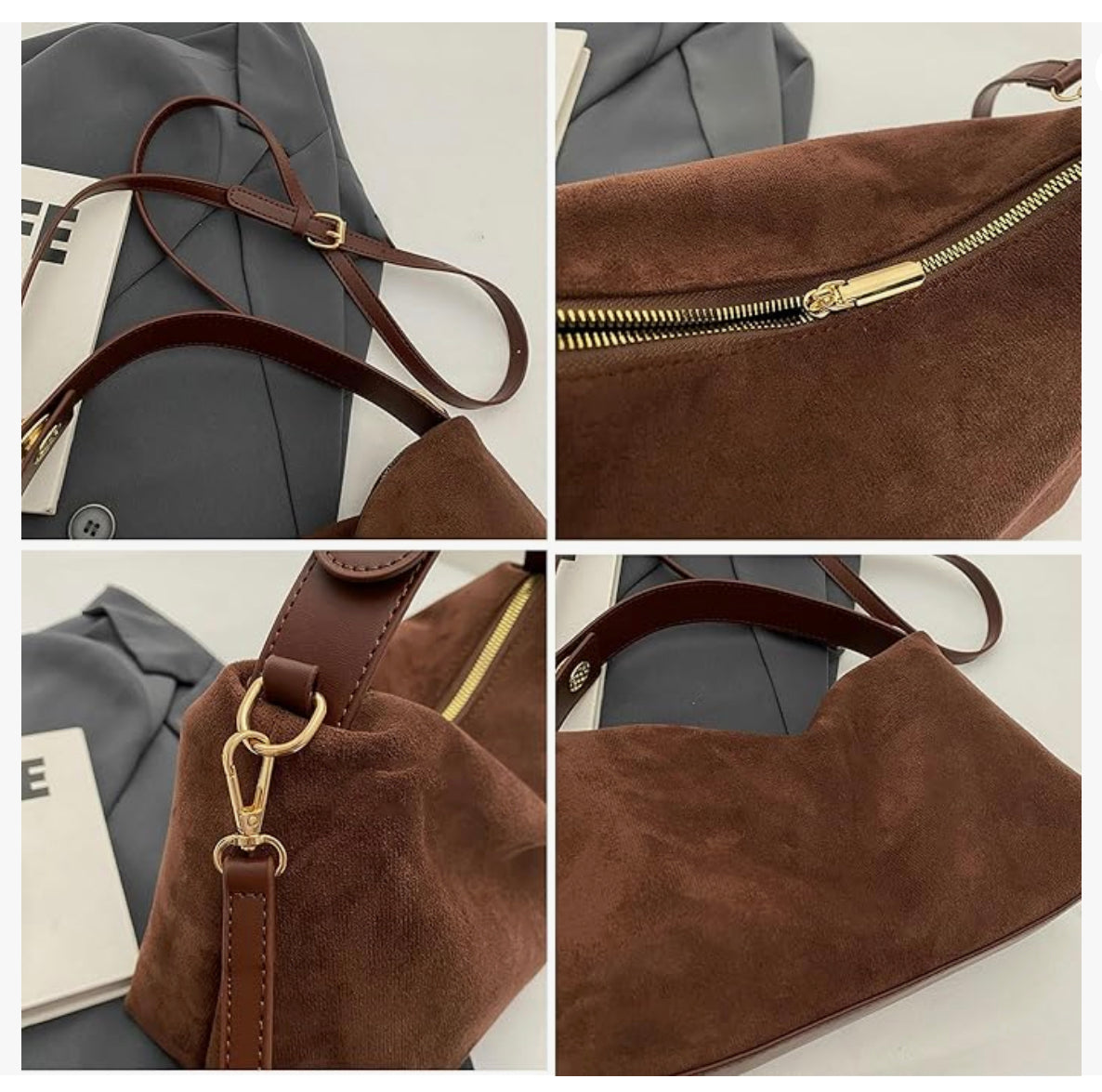 Sac à Main Élégant en Cuir Noir avec Bandoulière Ajustable – Sac Femme Idéal pour Sorties et Événements
