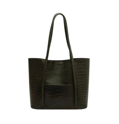 Croco Handbag for Women - Elegant and Practical, Dimensions 38x28x13 cm, Spacious Interior and Organized Compartments