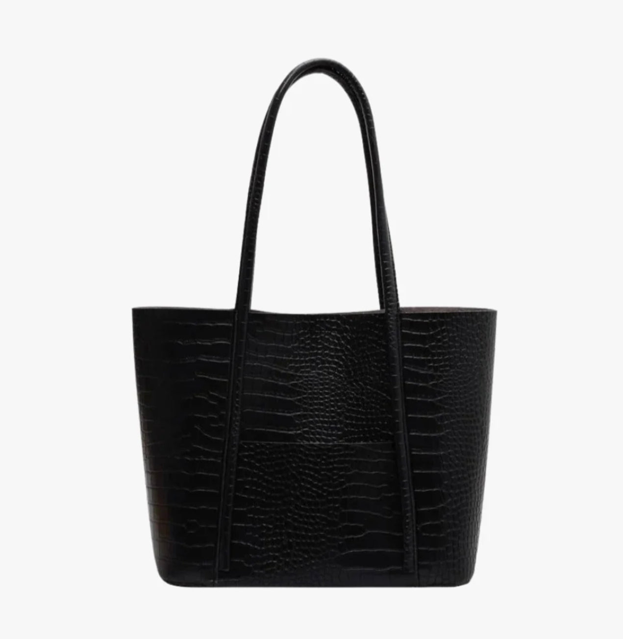 Croco Handbag for Women - Elegant and Practical, Dimensions 38x28x13 cm, Spacious Interior and Organized Compartments