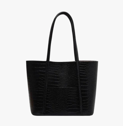 Croco Handbag for Women - Elegant and Practical, Dimensions 38x28x13 cm, Spacious Interior and Organized Compartments