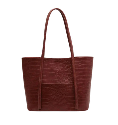 Croco Handbag for Women - Elegant and Practical, Dimensions 38x28x13 cm, Spacious Interior and Organized Compartments