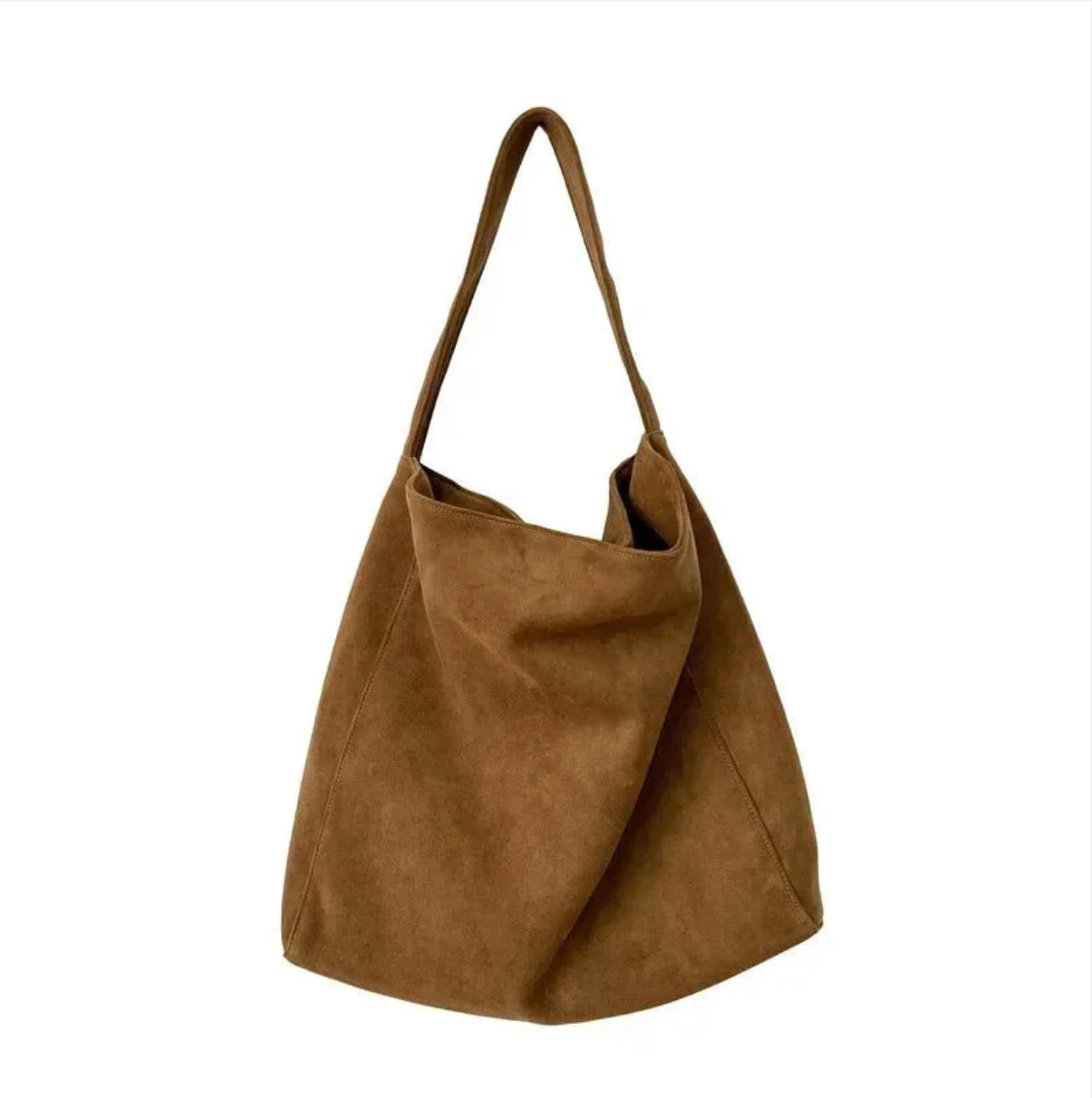 Women's leather handbag with removable shoulder strap – Elegant and practical, spacious interior, secure zipper closure