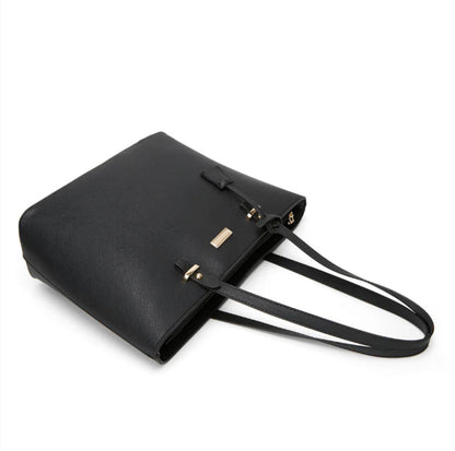 Elegant Women's Handbag in Synthetic Leather, Practical Shoulder Bag for Mother and Child – Four Pieces, Ideal for Daily Outings