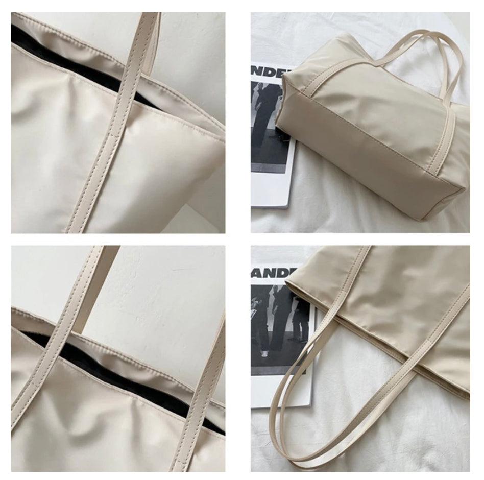 Sac Tote Bag en Tissu Oxford Résistant à l'Eau - Grand Format 39cm x 26cm x 12cm, Idéal pour Quotidien et Sorties