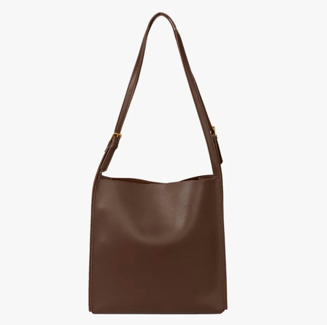 Women's Handbag in Vegetable Leather with Adjustable Straps – Elegant Practical Tote Bag for All Occasions