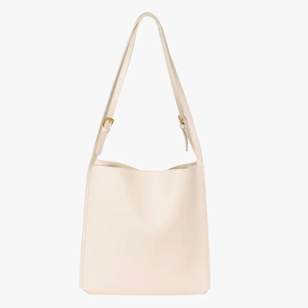 Women's Vegetable Leather Handbag – Elegant Tote Bag with Adjustable Straps and Spacious Interior