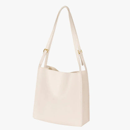 Women's Vegetable Leather Handbag – Elegant Tote Bag with Adjustable Straps and Spacious Interior