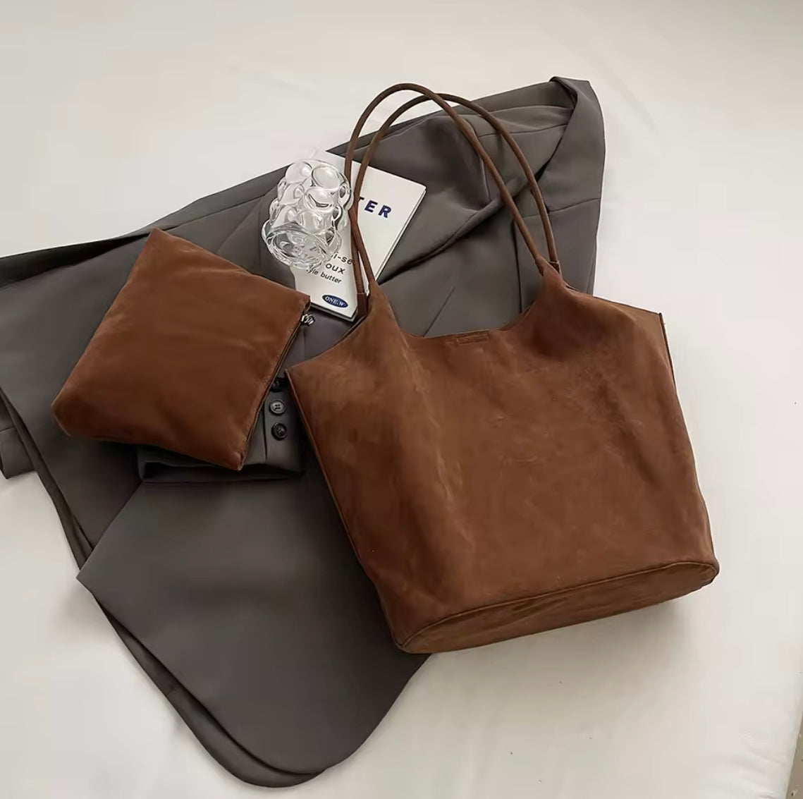 Women's Leather Handbag Juliette – Elegant 42 cm Tote, Practical and Versatile for Daily Use