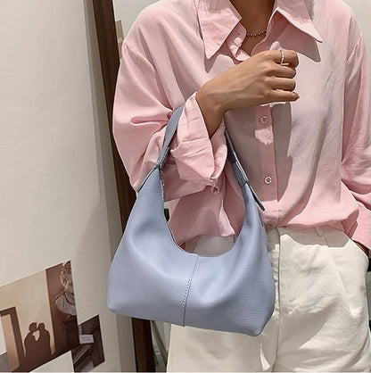 Women's Soft Leather Handbag Josephine – Elegant, Practical and Adjustable Shoulder Strap, Black or Brown