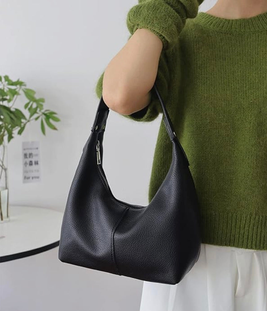 Sac à Main Femme en Cuir Souple Joséphine – Élégant, Pratique et Bandoulière Ajustable, Noir ou Marron
