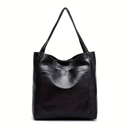 Women's Elegant Aged Leather Handbag – Large Size, Scratch and Water Resistant, Ideal for All Occasions