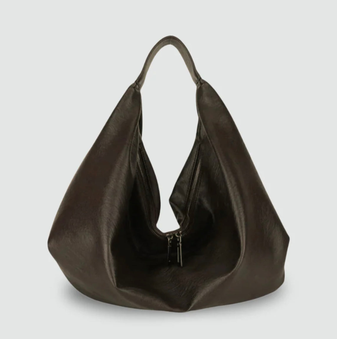 Women's handbag Pauline in PU leather with nylon lining and zippered pocket – 43 x 35 x 32 cm, elegant and practical