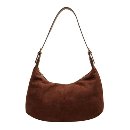 Women's Velvet Handbag with Adjustable Strap – Elegant and Versatile Hobo Bag for All Occasions
