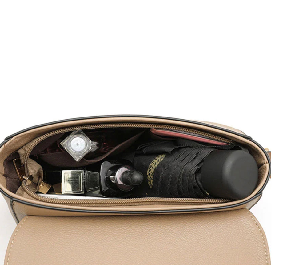 Women's Natacha Shoulder Bag in Synthetic Leather – Elegant and Practical, Adjustable Shoulder Strap, Compact and Spacious