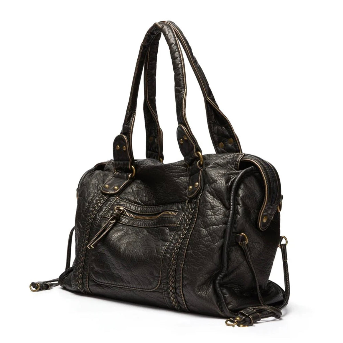 Vintage Y2K PU Leather Handbag for Women - Large Tote Bag with Adjustable Shoulder Strap - Elegant and Practical Style