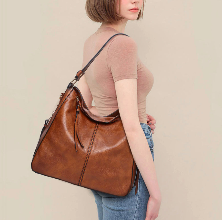 2 in 1 PU Leather Handbag for Women – Elegant and Practical, Dimensions 35x28x13 cm, Ideal for Daily Use and Outings