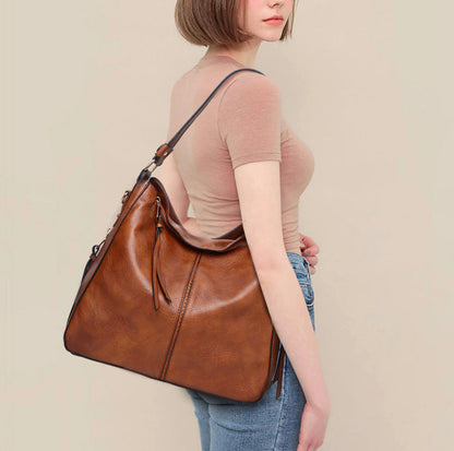 2 in 1 PU Leather Handbag for Women – Elegant and Practical, Dimensions 35x28x13 cm, Ideal for Daily Use and Outings