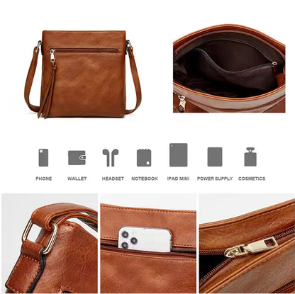 2 in 1 PU Leather Handbag for Women – Elegant and Practical, Dimensions 35x28x13 cm, Ideal for Daily Use and Outings