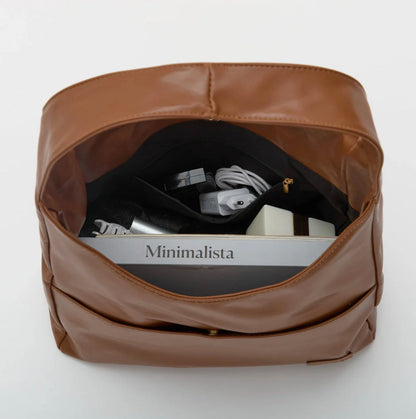 Women's Leather Handbag with Adjustable Shoulder Strap – Elegant and Practical Tote Bag for All Occasions